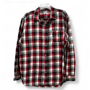 FALLS CREEK Creek Casual Red and Black Long Sleeve Plaid Shirt XL.Excellent Cond